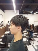 2ブロック　ゆるめパーマ