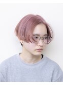ピンクベージュ#刈り上げ#ケアブリーチ#ダブルカラー#豊橋#豊川