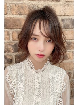 リークフー(Ree cu fuu) 10代20代30代40代 シースルーバングの外ハネボブ2 藤沢