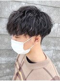 ツイストスパイラルパーママッシュメンズパーマ波巻きパーマ
