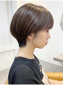 30代40代50代大人可愛い　小顔　似合わせ　丸み　耳かけショート