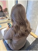 くびレイヤーエモージュグレーベージュカラーダーク アッシュ