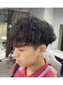 メンズ 波巻きパーマ
