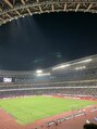 エヌアールエス(NRS) 国立競技場でサッカー観戦。