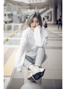 マルカ 千歳烏山(marca) おしゃかわプラチナグレーボブ！