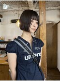 あごラインのミニボブ