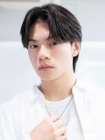 ハバナ 渋谷(HAVANA)&nbsp;アッシュブラックマッシュパーマ刈り上げツーブロック