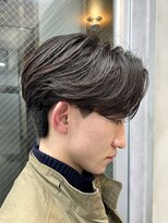 メンズ/センターパート/ニュアンスパーマ/シースルーマッシュ