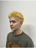 メンズカットハイトーンスパイキー