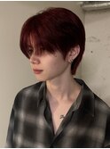【永田】ヨンジュン風レッドブラウンボルドーカシスレッド