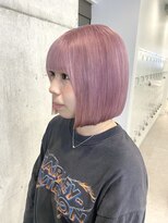 サンクマーケット 渋谷(cinq MARKET) 渋谷ブリーチカラー切りっぱなしボブピンクラベンダー韓国カラー