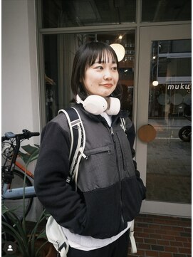 ムク(muku) ラウンドバングボブ