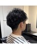 [スタイリスト指定］メンズカット＋特殊パーマ＋クイックスパ＋眉カット付き
