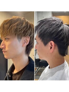 ブルニール 中崎町(BLEUNIR)の写真/メンズ専門の圧倒的技術!トレンドカラーと人気のパーマMIXで日常を彩る垢抜けスタイルへ!【大阪/中崎町】