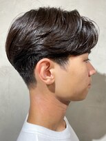 ニコ トウキョウ ヨコハマ(nico) メンズセンターパートウルフセンターパートニュアンスパーマ襟足