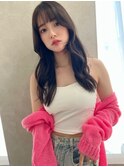 くびれレイヤー×ゆる巻き×モテ髪×ナチュラル韓国ヘア