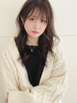 オウルズ(owls)&nbsp;【owls】大人可愛い透け感カラーシースルーバングパーマロング