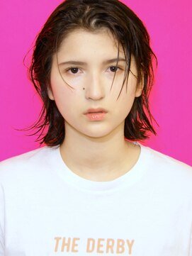 ダービー(THE DERBY) 【THE DERBY】NUDYBROWN   #ショートパーマ#エアリーミディ#黒髪