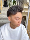 【津賀 涼】韓国マッシュかき上げパーマアップバングショート☆