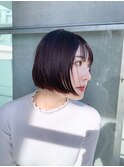 切りっぱなしボブ/ショートヘア[表参道/髪質改善/ハイライト]