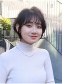 前髪あり/20代30代40代/ひし形レイヤーショートボブ/表参道