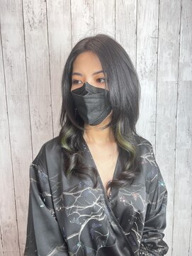 ビューティドレッセヤマノ 池袋パルコ(Beauty Dresse YAMANO) 【インナーカラー】黒髪レイヤーカット×インナーカラー