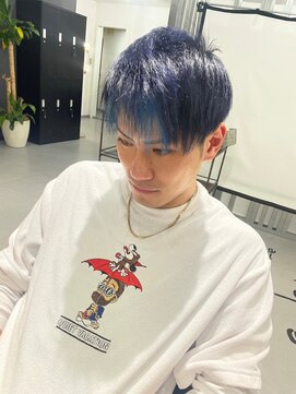 キング 梅田(K!ng) 【梅田】メンズカラーブルーカラーメンズブリーチ髪質改善