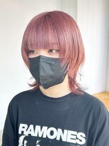 アルバム 池袋(ALBUM)&nbsp;カシスウルフ_斜めバンググレージュカラー_ba461292