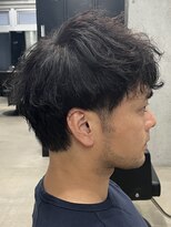 フイ 代々木(Hui)&nbsp;メンズ/アップバング/ツーブロックマッシュ/束感ショート波巻き