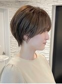 白髪ぼかし/ひし形/癖毛/大人ショートボブ/60代50代40代