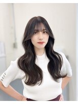 ノク 渋谷(nok)&nbsp;フェイスレイヤーカットくびれヘア_オリーブベージュ