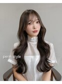 韓国風パーマ/コテ巻き風パーマ/レイヤーカット/韓国ヘア