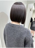 小顔ワンレン縮毛矯正ブリーチ髪質改善ダブルカラー30代40代