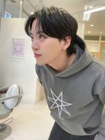ハニー 町田(HONEY) 韓国マッシュブルーブラックスペインカールスパイキーショート1