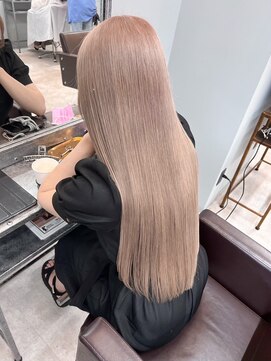 オズ 郡山桑野店(OZ) ミニウルフチェリーブラウンホワイトグレージュフェザーパーマ