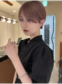 マッシュショート丸みショートボブくびれショート金髪ショート