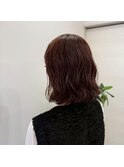 ゆるふわウェーブ×ブラウンオレンジ