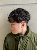 メンズカルマパーマ/アッシュブラック/メンズパーマ