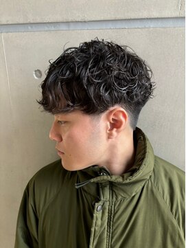 アンド グラフ(& Graph.) メンズカルマパーマ/アッシュブラック/メンズパーマ