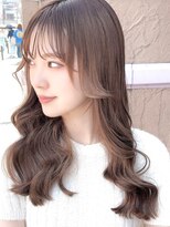 カルフール ロハス 草加東口店(Carrefour LOHAS) 外流れ・小顔効果・ロング巻き・ナチュラルブラウン・清潔感ヘア