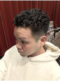 フェード×ラフカールパーマ｜大人の好印象ヘア
