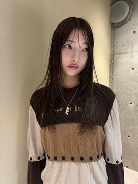 ピープル コモンズ(people commons) ロングレイヤー/レイヤーカット/マロンブラウン/こっくりカラー