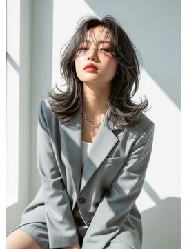 エニー 北千住(any) くびれレイヤー/透明感グレージュ