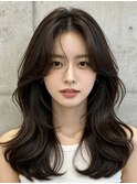 アンブレラカラー外ハネボブウルフボブグラデーションカラー50代