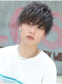クラウドマッシュサイドパートショート
