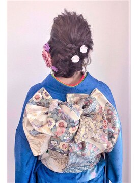 ヘアアンドメイク オプシス(Hair&Make OPSIS) 成人式　大人可愛いローダウン編み込みスタイル