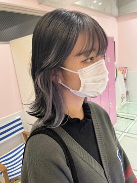 ゲーム バイ アランスミシー 横浜(GAME by Alan Smithee) インナーホワイトグレージュ/ダブルカラー/ブリーチ/横浜