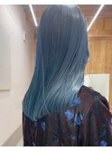 【心斎橋hen】ネイビーブルー ロングヘア