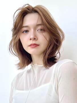 アフロートリノ(AFLOAT Leino) 【修】20代30代40代◎透明感カラー×韓国切りぱなしボブ