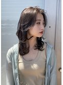 【韓国風】グレージュカラー×レイヤーカット 芝下光